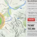 NukeMap: ecco gli effetti di una bomba atomica a Torino