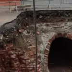 Alessandria: riaffiora vecchio tunnel in corso Borsalino
